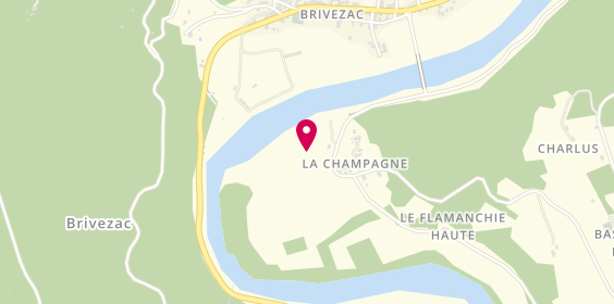 Plan de Camping la Champagne, La Champagne, 19120 Beaulieu-sur-Dordogne