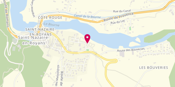 Plan de Camping Côté Vercors, 100 Bis Rue des Condamines
Les Bouveries, 26190 Saint-Nazaire-en-Royans