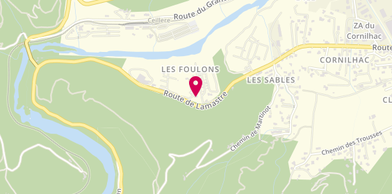 Plan de Camping Les Foulons, 220 Route de Lamastre, 07300 Tournon-sur-Rhône