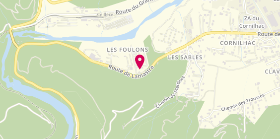 Plan de Camping Les Sables, 218 Route de Lamastre, 07300 Tournon-sur-Rhône