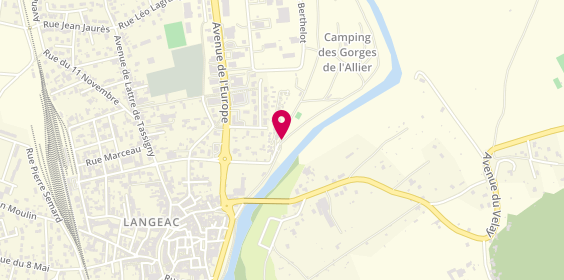 Plan de Camping Municipal Gorges de l'Allier, Rue Jean Baptiste Tuja, 43300 Langeac