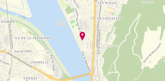 Plan de Camping Municipal Les Îles de Silon, 3 Rue du Belvédère, 26240 Saint-Vallier