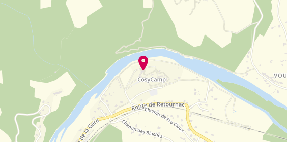 Plan de Le CosyCamp'| Glamping et Cabane dans les Arbres | Camping Auvergne, Les Ribes, 43800 Chamalières-sur-Loire