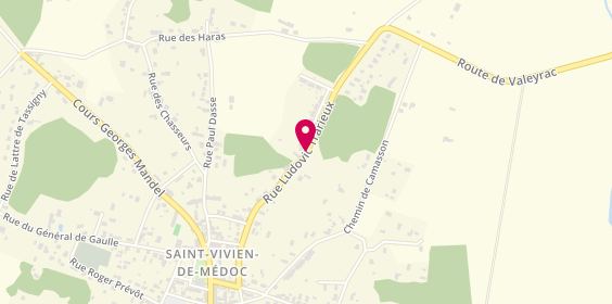 Plan de Camping le Saint Vivien, 35 Rue Ludovic Trarieux, 33590 Saint-Vivien-de-Médoc