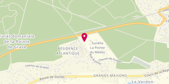 Plan de Camping Sunêlia la Pointe du Medoc - Gironde, 18 Rue Ausone, 33123 Le Verdon-sur-Mer