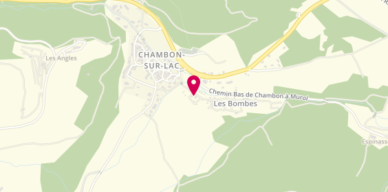 Plan de Camping lac Chambon Les Bombes, Chemin de Pétary, 63790 Chambon-sur-Lac