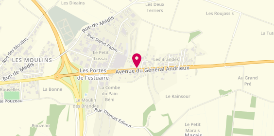 Plan de Camping Les Brandes, 49 avenue du Général Andrieux, 17110 Saint-Georges-de-Didonne