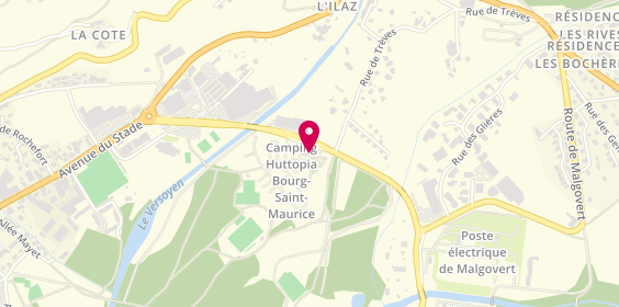 Plan de Huttopia Bourg Saint Maurice, Route des Arcs, 73700 Bourg-Saint-Maurice