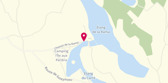 Plan de Camping l'Île Aux Perdrix, Chemin Rama, 38460 Siccieu-Saint-Julien-et-Carisieu