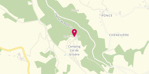 Plan de Camping Caravaning Col de la Luere, Chem. De Roche Coucou, 69290 Pollionnay