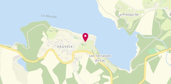Plan de Camping Les Terrasses du Lac, Vauveix, 23460 Royère-de-Vassivière