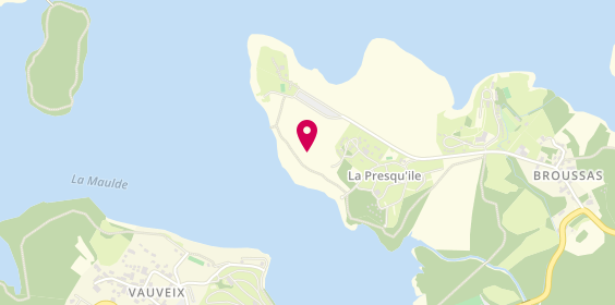 Plan de Camping de la Presqu'île, Broussas, 23460 Royère-de-Vassivière