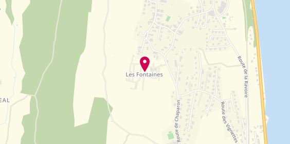 Plan de Camping Les Fontaines, 1295 Route de Chaparon, 74210 Lathuile