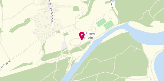 Plan de Camping les Plages de l'Ain, 11 chemin du Stade, 01800 Saint-Maurice-de-Gourdans