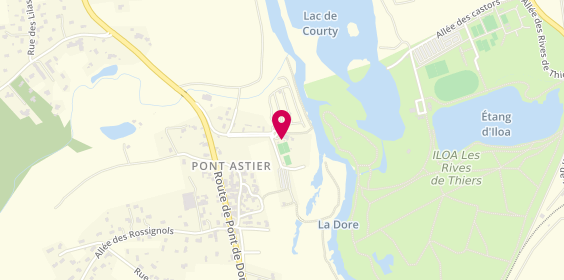 Plan de Camping Pont Astier, Centre Loisirs Pont Astier, 63190 Orléat