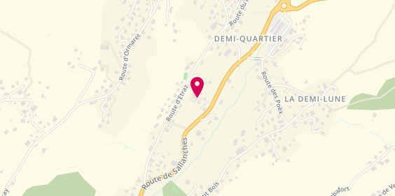 Plan de Camping la Demi-Lune, 1353 Route de Sallanches, 74120 Demi-Quartier