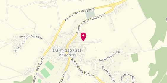 Plan de Camping Muncicipal de St Georges de Mons, place des Anciens Combattants, 63780 Saint-Georges-de-Mons
