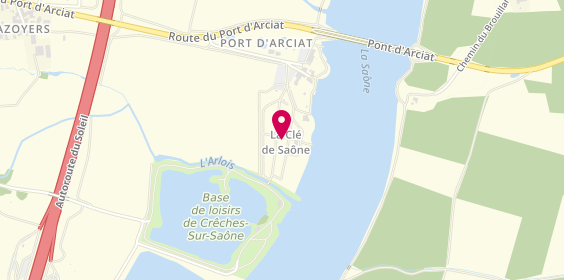 Plan de Camping - Restaurant du Port d'Arciat, Route du Port d'Arciat, 71680 Crêches-sur-Saône