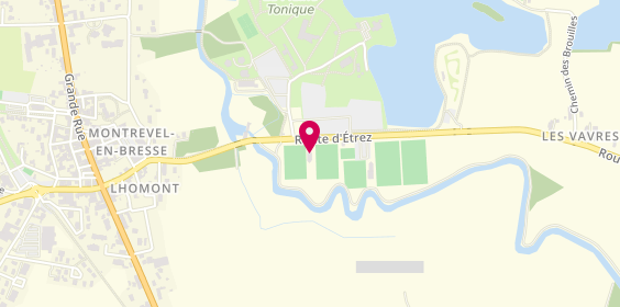 Plan de Camping Municipal la Plaine Tonique, Route d'Etrez, 01340 Montrevel-en-Bresse