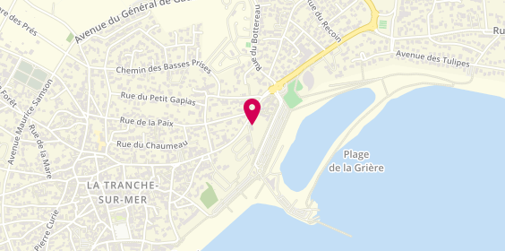 Plan de Camping Baie d'Aunis - Centre Ville & en face de la plage centrale, 10 Rue du Perthuis Breton, 85360 La Tranche-sur-Mer