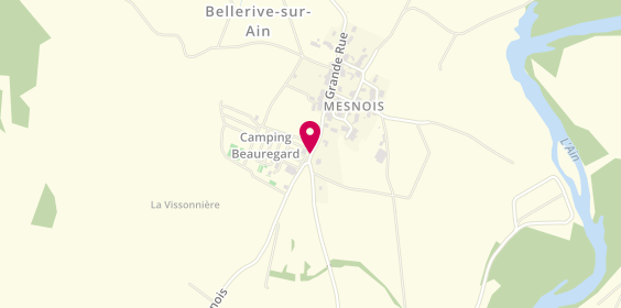 Plan de Camping 4 étoiles Beauregard Jura - Sites & Paysages, 2 Grande Rue, 39130 Mesnois