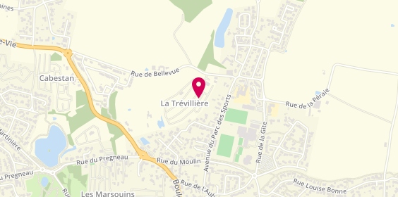 Plan de Camping la Trévillière - Chadotel, Rue de Bellevue, 85470 Bretignolles-sur-Mer