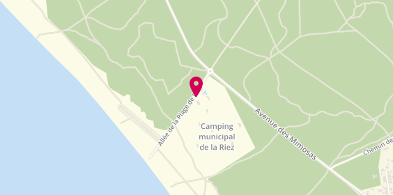 Plan de Camping de la Plage de Riez, avenue des Mimosas, 85270 Saint-Hilaire-de-Riez