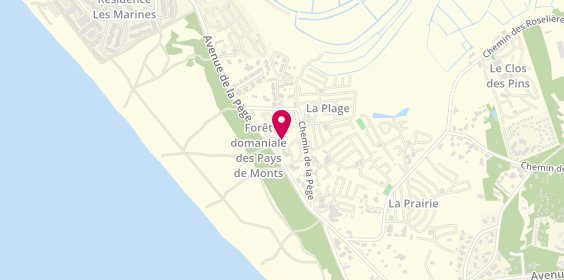 Plan de Camping la Plage, 106 avenue de la Pège, 85270 Saint-Hilaire-de-Riez
