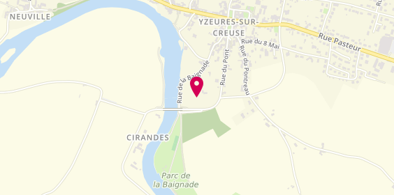 Plan de Camping Les Bords de Creuse, Rue du Pont, 37290 Yzeures-sur-Creuse