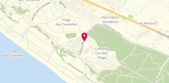 Plan de Camping Coté Plage, chemin de la Parée du Jonc, 85160 Saint-Jean-de-Monts