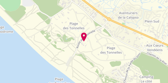 Plan de APV Camping Les Aventuriers de la Calypso, Les Tonnelles Route N.D de Monts, 85160 Saint-Jean-de-Monts