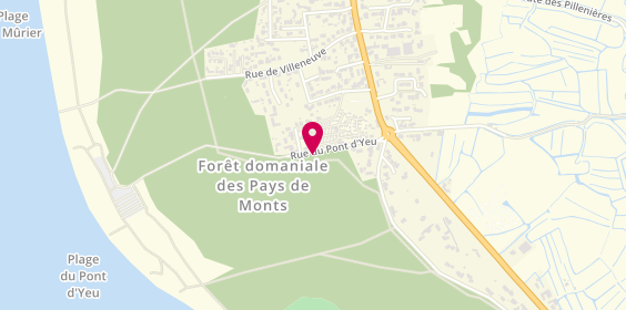 Plan de Camping le Pont d'Yeu, 10 Rue du Pont d'yeu, 85690 Notre-Dame-de-Monts