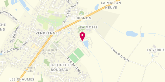 Plan de Camping de la Motte, 14 Bis Rue de la Motte, 85250 Vendrennes