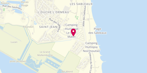 Plan de Camping Municipal Les Sableaux, Rue des Sableaux, 85330 Noirmoutier-en-l'Île