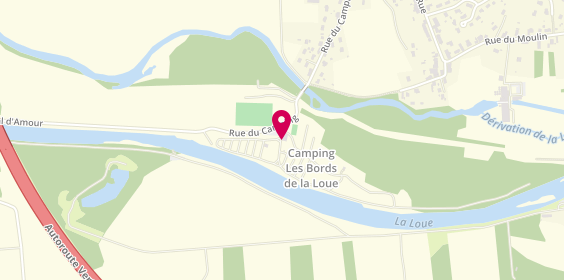 Plan de Camping des Bords de Loue, Rue du Camping, 39100 Parcey