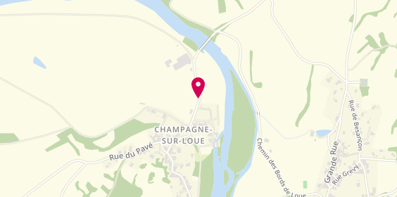 Plan de Camping de la Louve, 2 Rue du Pont, 39600 Champagne-sur-Loue