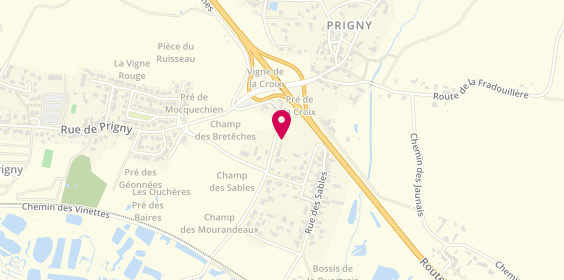 Plan de Camping de Prigny, 1 Route de Moraudeau, 44580 Les Moutiers-en-Retz