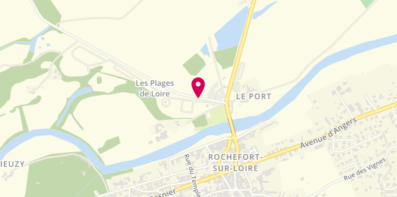 Plan de Camping SEASONOVA Les Plages de Loire, Route de Savennières, 49190 Rochefort-sur-Loire