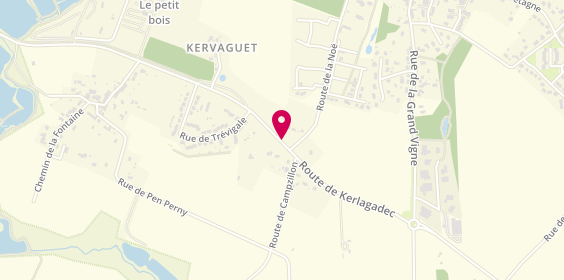 Plan de Camping Château Petit Bois, Route Kerlagadec, 44420 Mesquer