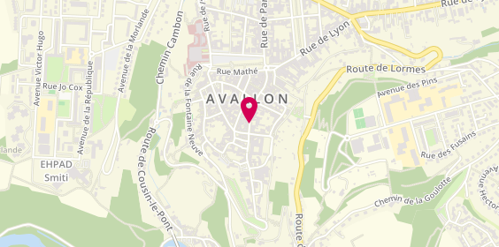 Plan de Service Camping Avallon, 55 Grande Rue Aristide Briand, 89200 Avallon