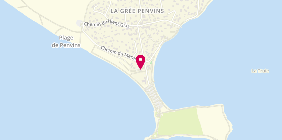 Plan de Camping la Grée Penvins, 8 Route de la Chapelle, 56370 Sarzeau