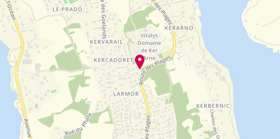 Plan de Camping de Kerarno, Route Plages, 56470 Saint-Philibert