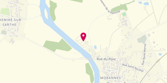 Plan de Camping Morédéna, Rue du Pont, 49640 Morannes sur Sarthe-Daumeray