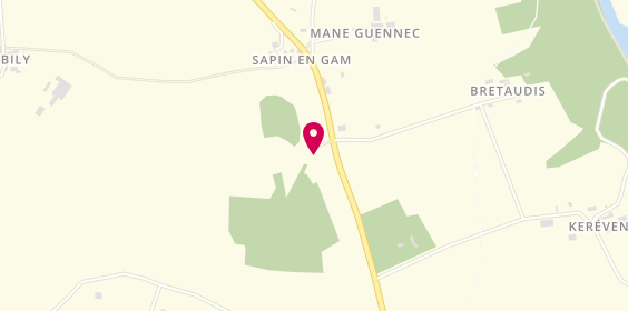Plan de Entre Terre et Mer, Sapin en Gam Route Arzano, 56620 Pont-Scorff
