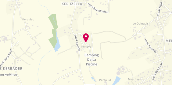 Plan de Camping de la Piscine 4 étoiles - Camping Finistère Sud, 51 Hent Kerleya, 29170 Fouesnant