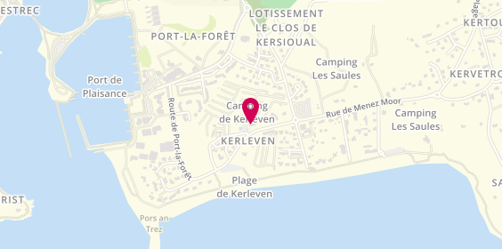Plan de Camping de Kerleven, 4 Rue de Port la Forêt, 29940 La Forêt-Fouesnant
