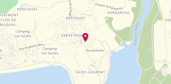 Plan de Camping de Kérantérec, 1 Route de Saint Laurent, 29940 La Forêt-Fouesnant
