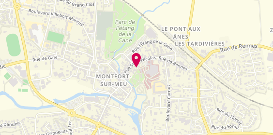 Plan de Camping Municipal Pre du Thabor, Place Saint Nicolas, 35160 Montfort-sur-Meu