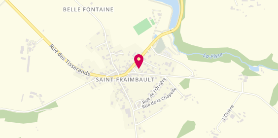 Plan de Camping Les Chauvieres, Bellefontaine, 61350 Saint-Fraimbault