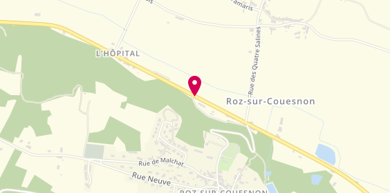 Plan de Camping Restaurant Les Couesnons, L'Hôpital 6 Route Saint Malo, 35610 Roz-sur-Couesnon